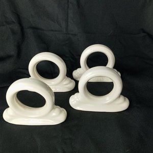 HLC Fiesta Ware White Napkin Rings